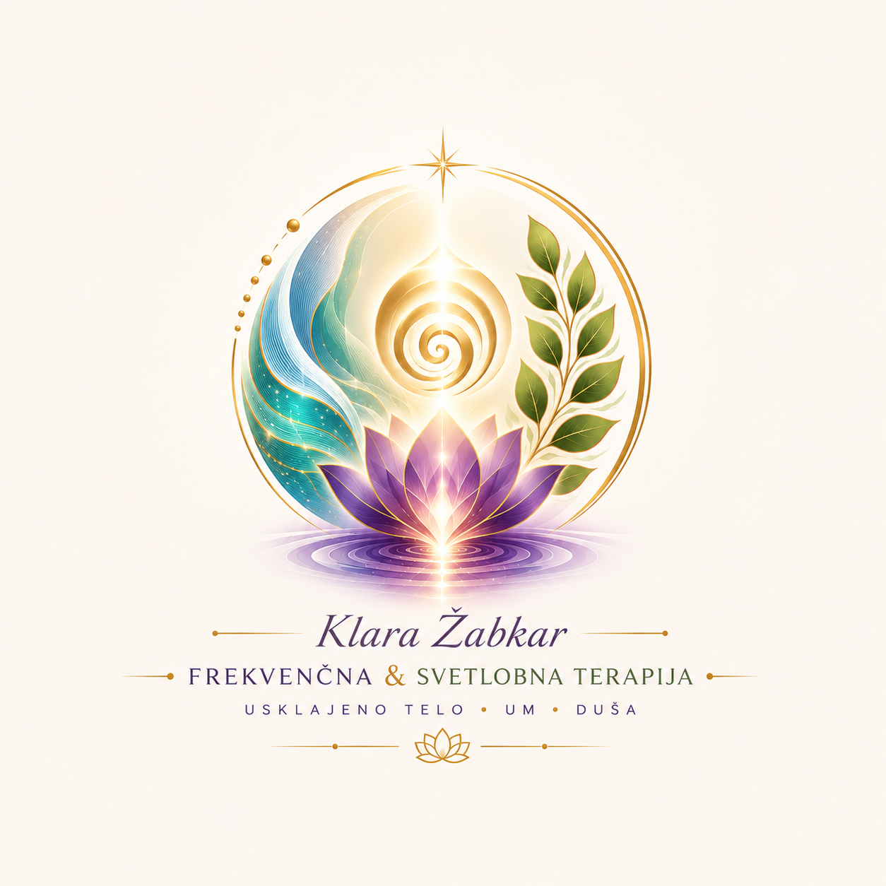 Frekvenčna in svetlobna terapija — Klara Žabkar, logotip
