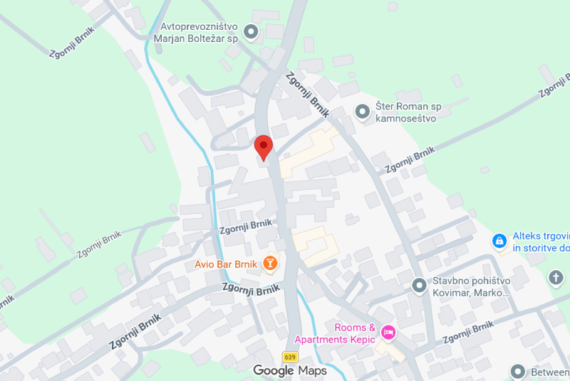 Zemljevid lokacije — Zgornji Brnik 22, Cerklje na Gorenjskem